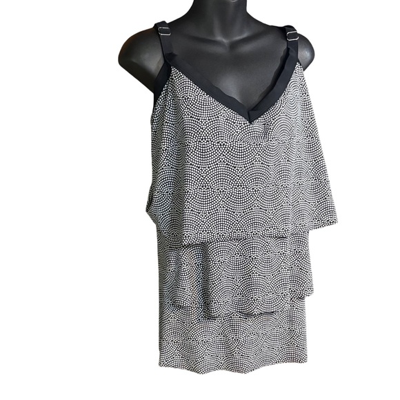 Catherines Other - Catherine tiered tankini top featuring a black and white geometric star 20